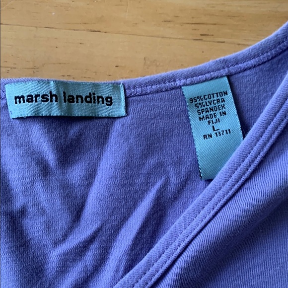 Marsh Landing Purple Short Sleeve Tee - Picture 2 of 3